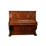 SCHIEDMAYER WALNUT CASED UPRIGHT GRAND PIANO