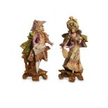 PAIR OF RUDOLSTADA FIGURES