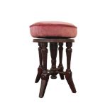 LATE VICTORIAN ADJUSTABLE PIANO STOOL