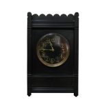 EDWARDIAN BLACK SLATE MANTEL CLOCK