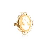 9 CT GOLD CAMEO RING