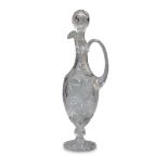 LARGE CUT CRYSTAL CLARET JUG AND STOPPER