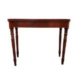 INLAID MAHOGANY AND SATINWOOD SUPPER TABLE