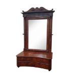 WILLIAM IV WALNUT DRESSING TABLE MIRROR