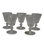 SET OF FIVE WATERFORD CUT CRYSTAL WINES