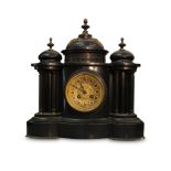 LATE VICTORIAN MARBLE MANTLE CLOCK