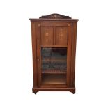 EDWARDIAN INLAID MAHOGANY MUSIC CABINET