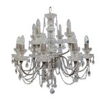 CUT GLASS CHANDELIER