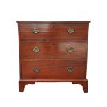 GEORGIAN INLAID MAHOGANY BACHELORS CHEST