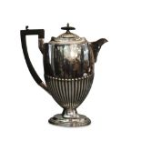 EDWARDIAN SILVER PLATED COFFEE POT