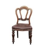 SET SIX VICTORIAN MAHOGANY DINING CHAIRS