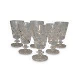 SET OF SIX WATERFORD CRYSTAL SHERRIES