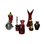 COLLECTION OF ASSORTED COLOURED GLASS
