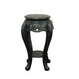 CHINESE STYLE EBONISED PLANT STAND