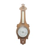 ARTS AND CRAFTS OAK BANJO BAROMETER