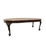 MAHOGANY CHIPPENDALE STYLE DINING TABLE