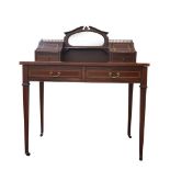 EDWARDIAN INLAID MAHOGANY LADIES WRITING DESK