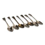ASSORTED VICTORIAN STERLING SILVER TABLESPOONS