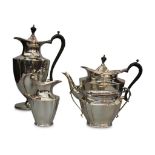 SILVER PLATED FOUR PIECE TEA AND COFFEE SET