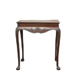 CHIPPENDALE STYLE CARVED MAHOGANY OCCASIONAL TABLE