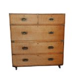 VICTORIAN CAMPAIGN CHEST OF DRAWERS