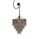 WATERFALL CUT GLASS CEILING LIGHT