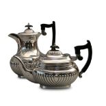 SHEFFIELD SILVER PLATED TEA AND COFFEE POTS