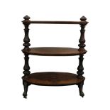 VICTORIAN WALNUT THREE TIER DUMB WAITER