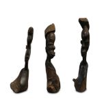 COLLECTION OF CARVED AFRICAN FIGURES