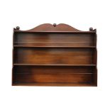 VICTORIAN MAHOGANY WATERFALL BOOKSHELVES