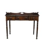 GEORGE III MAHOGANY GALLERY BACK HALL TABLE