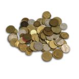 COLLECTION OF BRASS ARCADE AND AMUSEMENT TOKENS