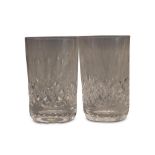 SET OF TEN WATERFORD CRYSTAL TUMBLERS