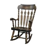 EDWARDIAN MAHOGANY ROCKING CHAIR