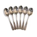 SET OF SIX LONDON SILVER TEASPOONS