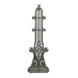 LATE VICTORIAN CAST METAL HALL STAND