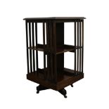 EDWARDIAN MAHOGANY REVOLVING BOOKCASE