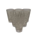 SET OF SIX WATERFORD CRYSTAL TUMBLERS