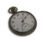 EDWARDIAN WHITE METAL POCKET WATCH