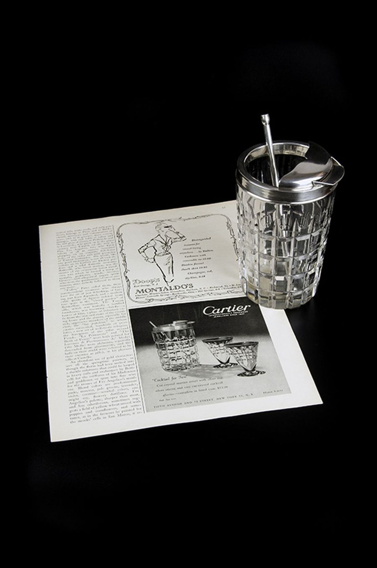 Bar item - Together with a page of advertisement Cut-crystal martini mixer with [...]