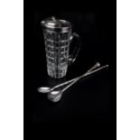 Bar item with two spoons - Cut-crystal circled in silver Spoons in silver Cartier [...]