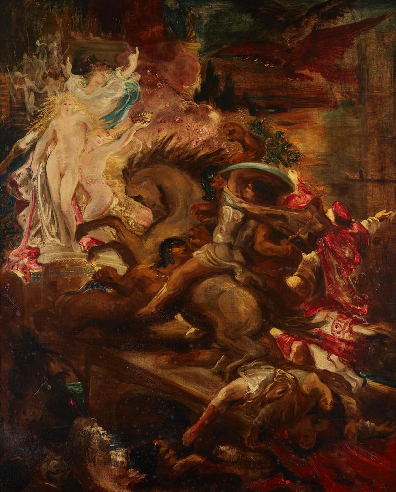 School of Gustave Moreau (1826-1898) - The Conquest Oil on canvas 114 x 93 [...] - Image 2 of 3