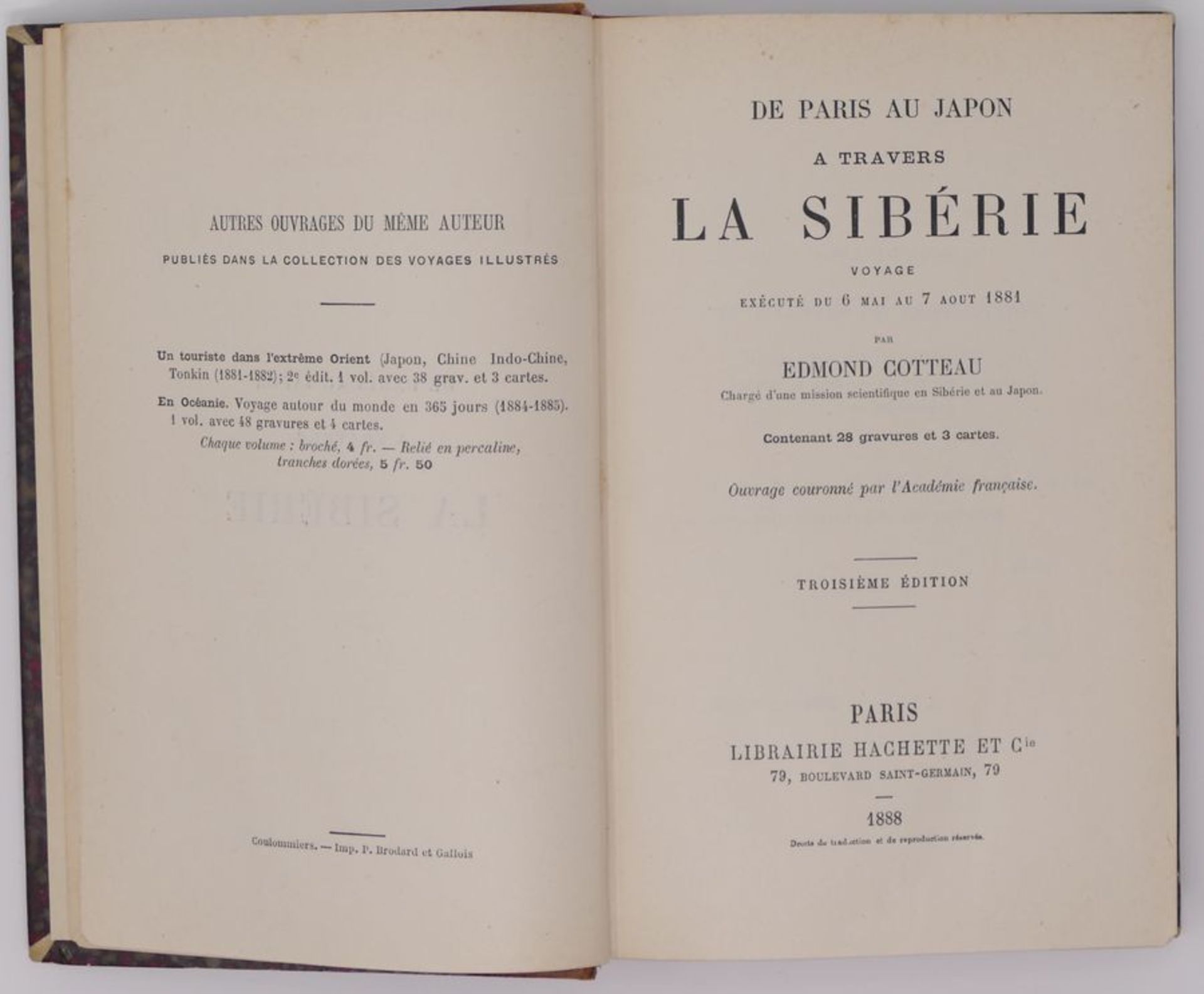 Edmond Cotteau (1833-1896) Cotteau, E. De Paris au Japon a travers La Siberie: voyage [...]