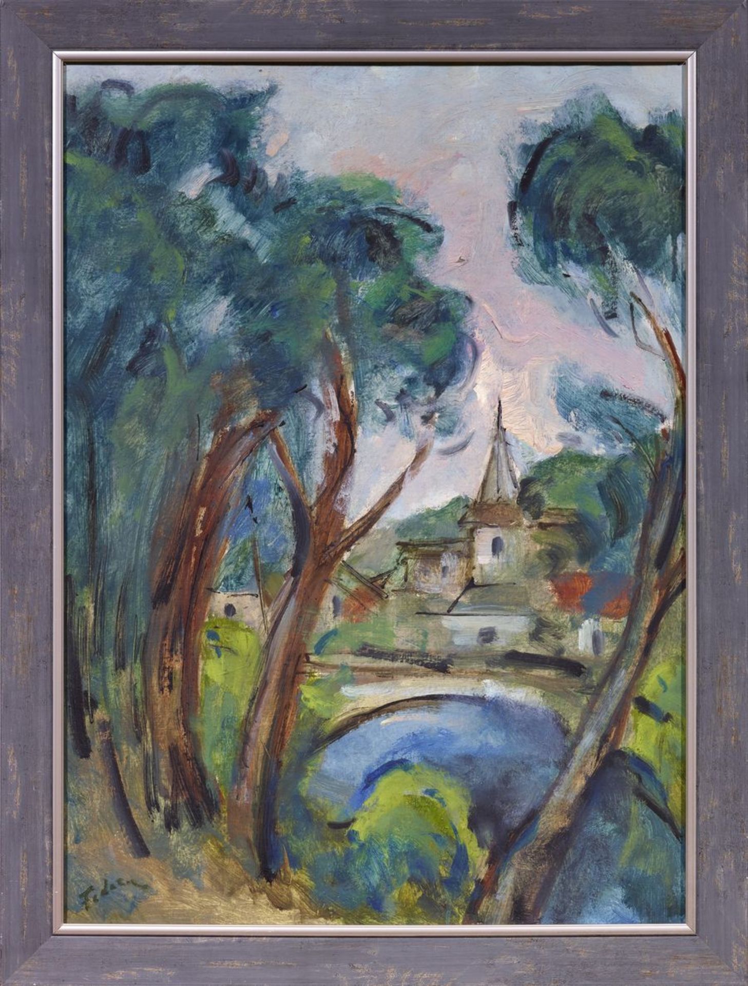 Adolf (Ayzik) FEDER (1886-1943) - Landscape Signed lower left Oil on canvas 66 x 48 [...]