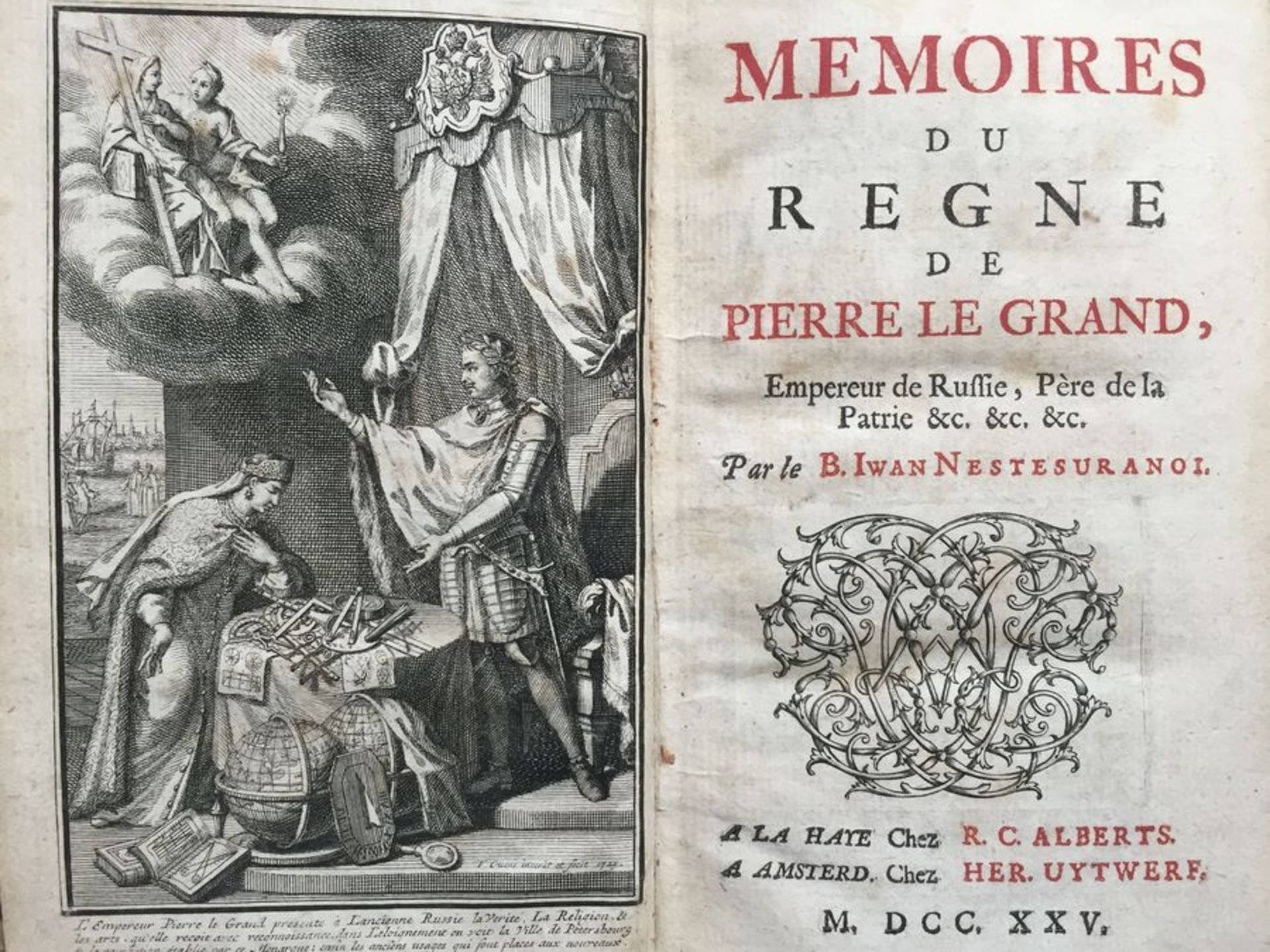 Baron NESTESURANOI Iwan Ivanovich. Memoires du regne de Pierre le Grand, « Memoirs [...]