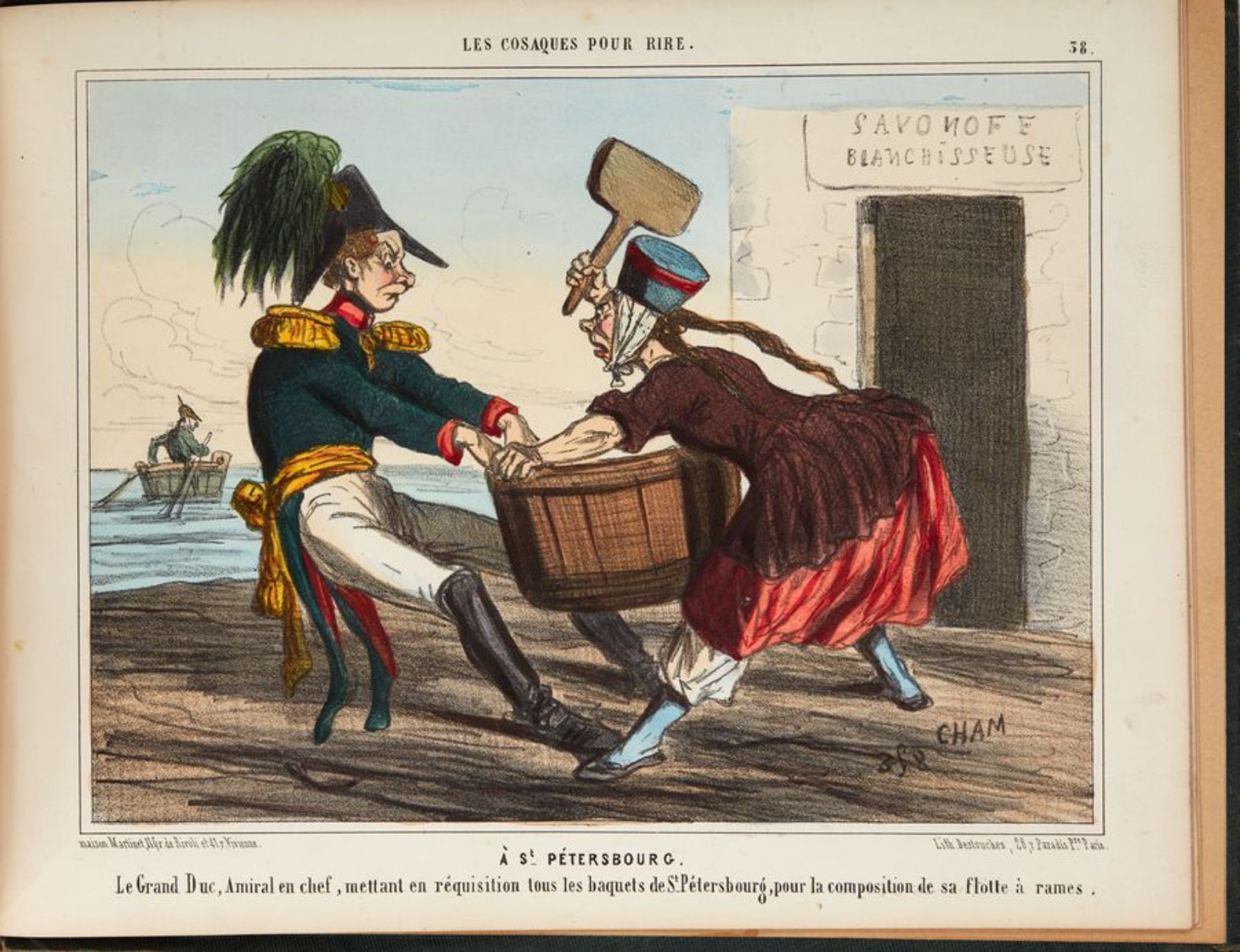 Honoré Daumier (1808-1879) Les cosaques pour rire: Album de Quarante Caricatures [...] - Bild 2 aus 10