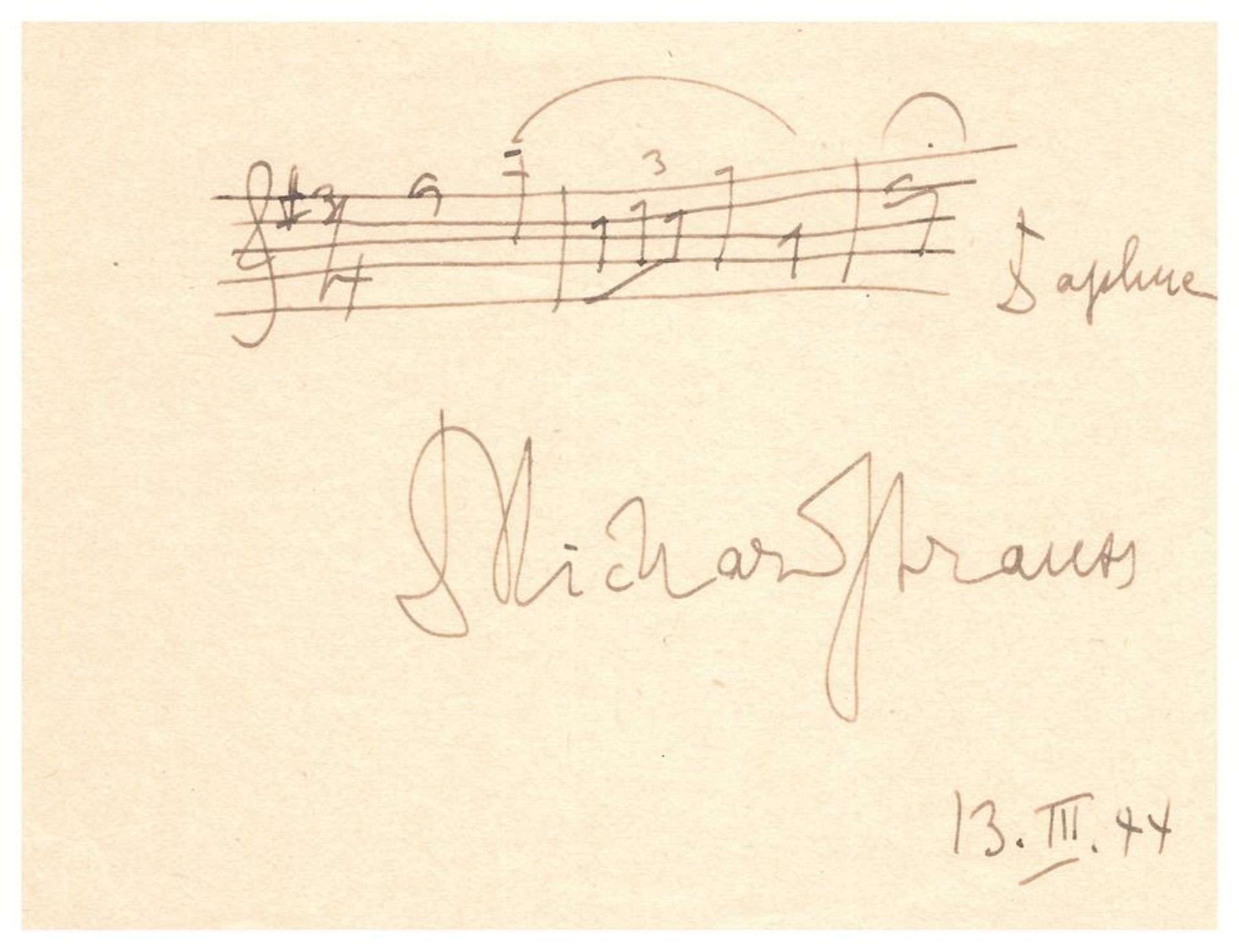Richard STRAUSS. 1864-1949. German composer and conductor. - Signed and autographed [...]