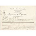 [GARDE des CONSULS]. - Signed piece from the board members. Paris, 1er Pluviôse an [...]