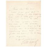 César FRANCK. 1822-1890. Organist, composer. - Signed and autographed letter. [...]