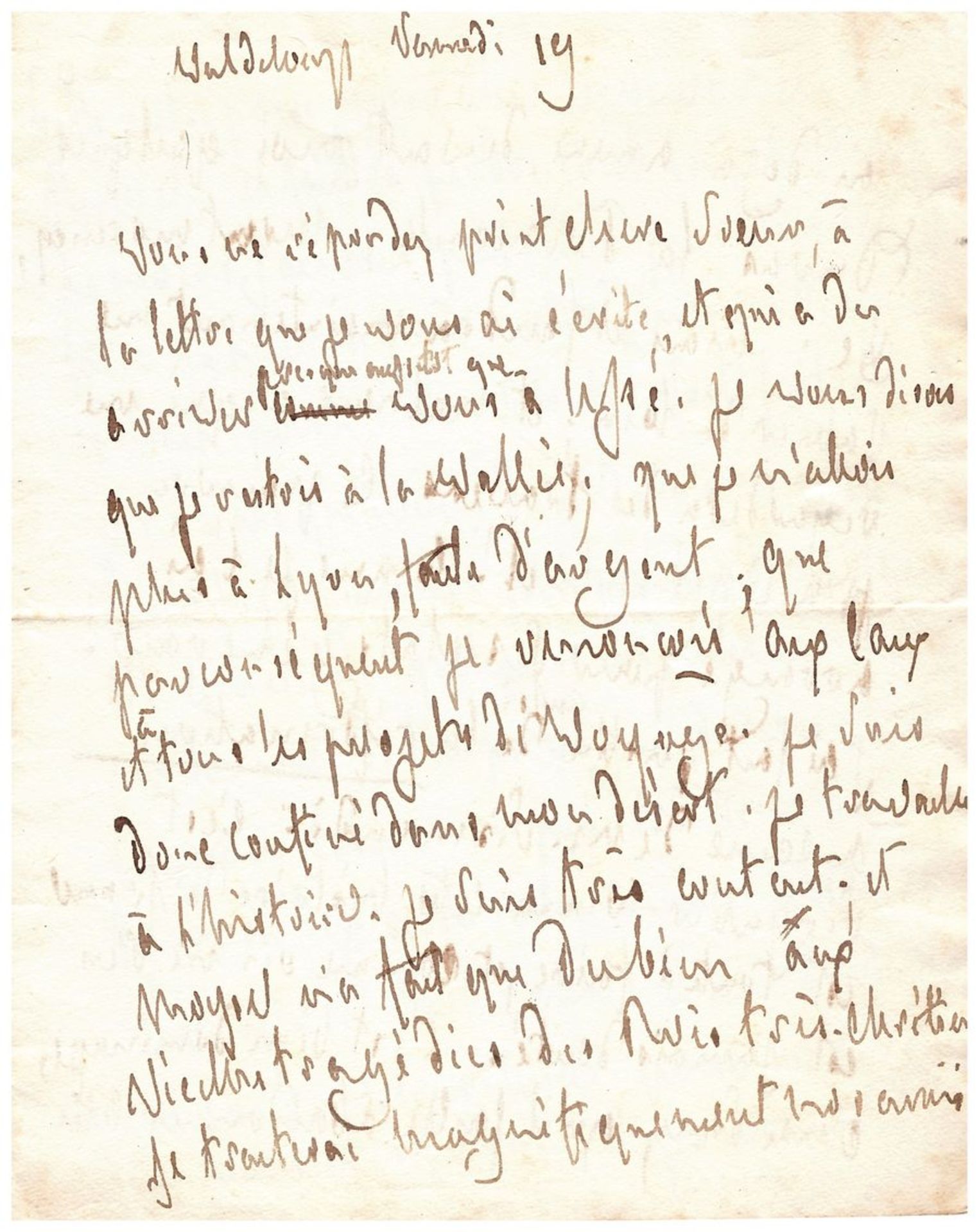 François-René de CHATEAUBRIAND. 1768-1848. Writer, politician. - Autograph letter [...]